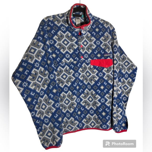 Patagonia Other - Patagonia Synchilla Snap T Size Small Aurora Blue Snowflake